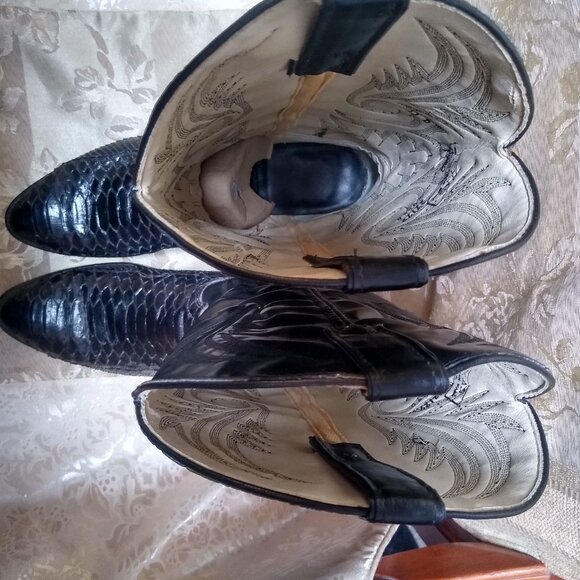 Americans Boot Maker Black Python / Mens